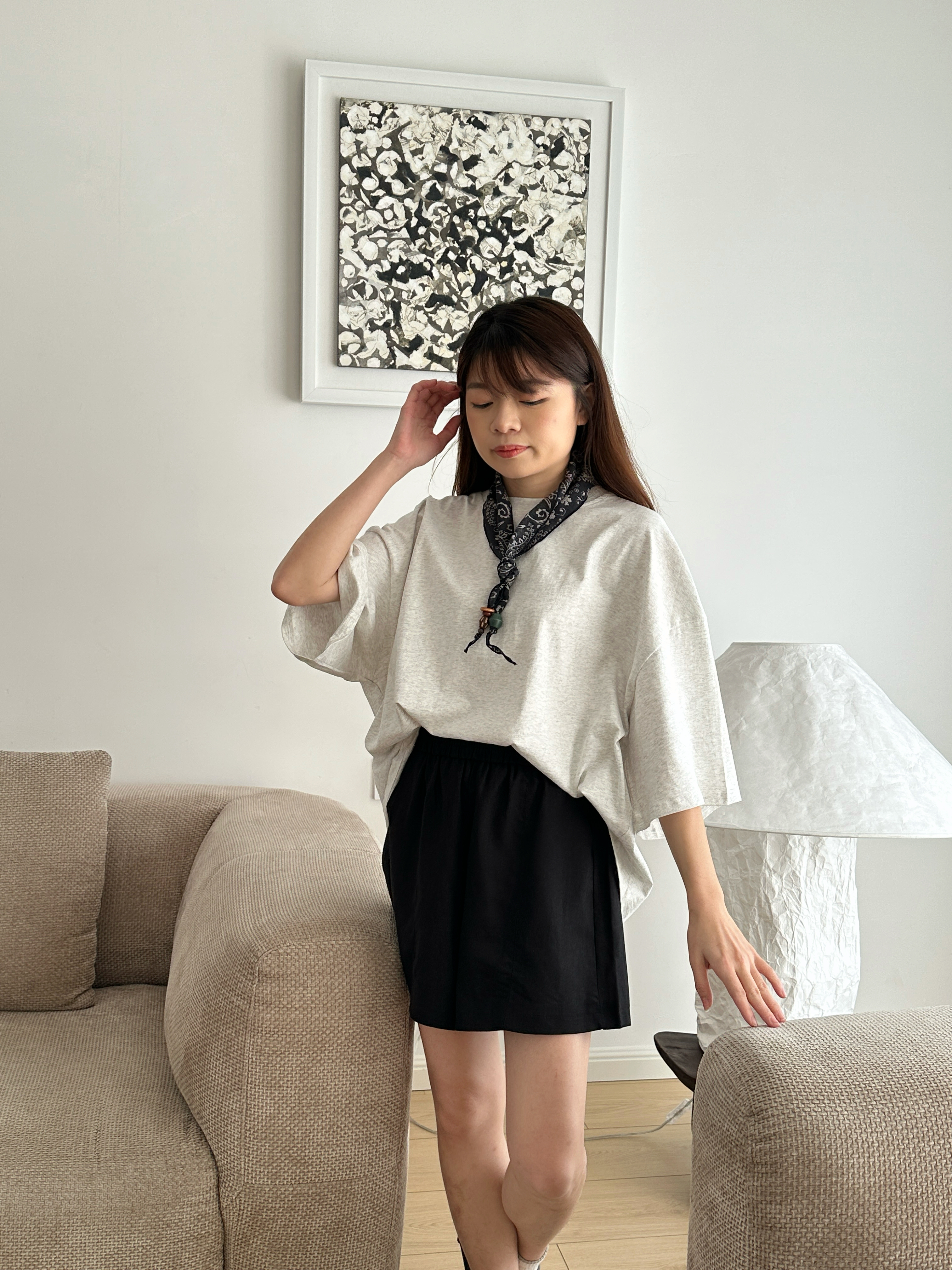 Aubrey Linen Short Black-2652PSBLK