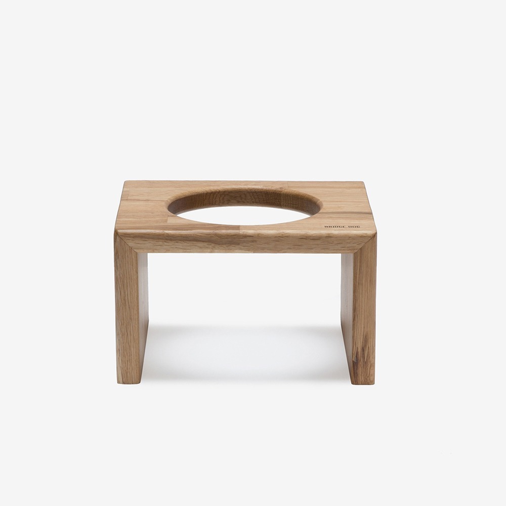 BRIDGE.DOG 單口原木碗架 MINI/BASIC 9CM （橡木）