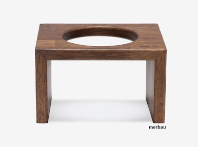 BRIDGE.DOG 單口原木碗架 MINI/BASIC 9CM （印尼菠蘿格木）