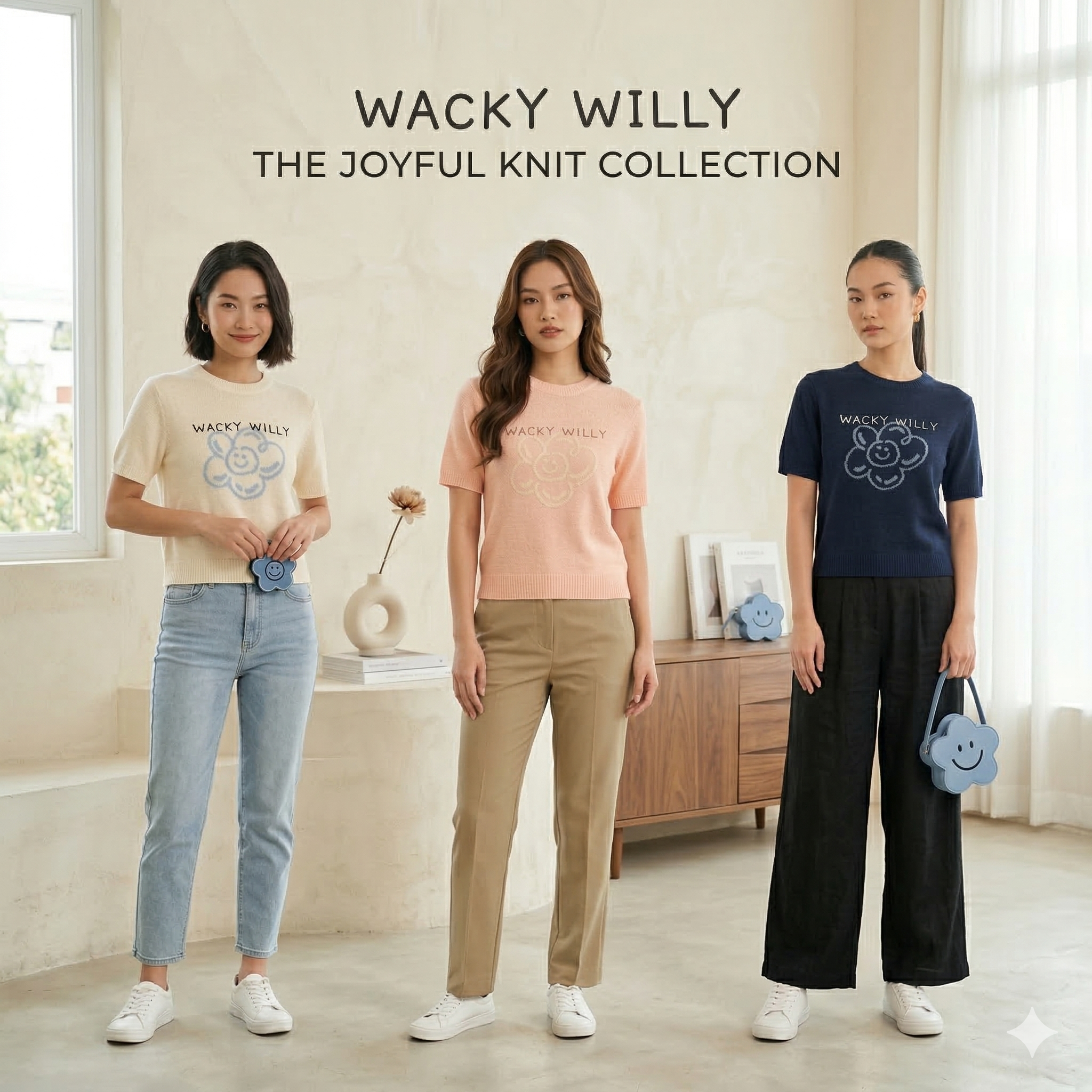 【預購】Wacky WILLY FF031903 女裝針織短袖上衣