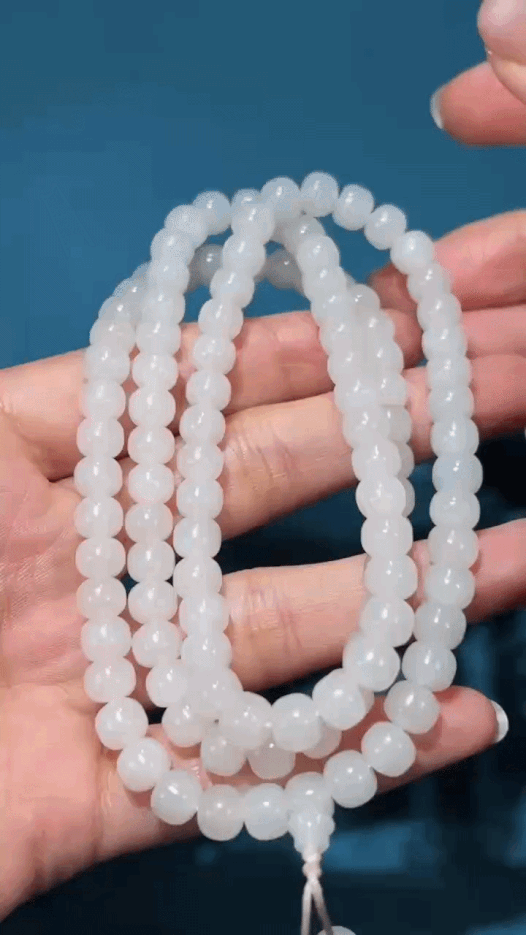 3823 和田玉珠串 (6-7mm直徑)