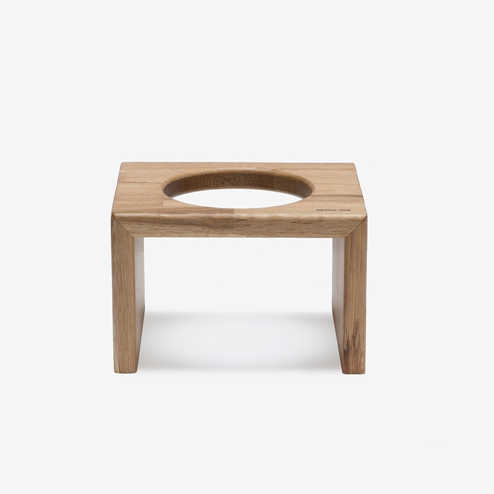 BRIDGE.DOG 單口原木碗架 MINI/BASIC 12CM （橡木）