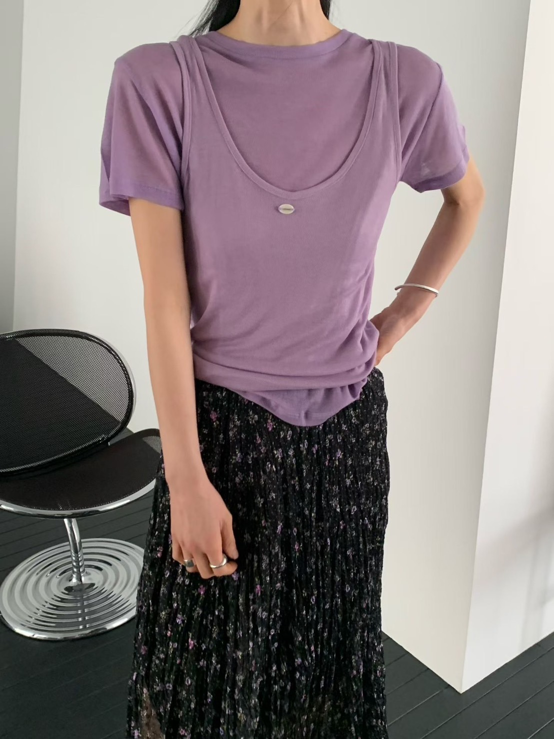 天絲短袖上衣（不含背心）