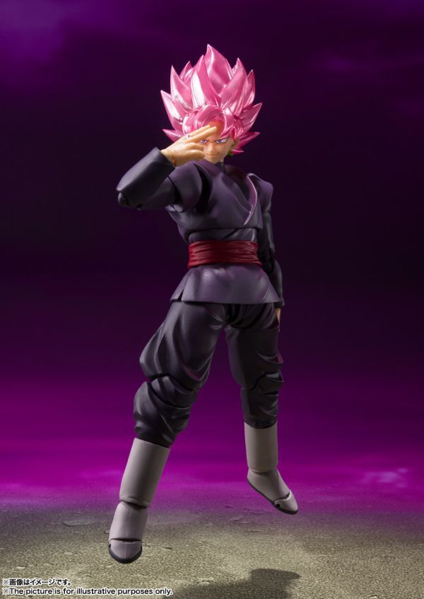 萬代 SHF 黑悟空 超級賽亞人桃紅 七龍珠 可動完成品