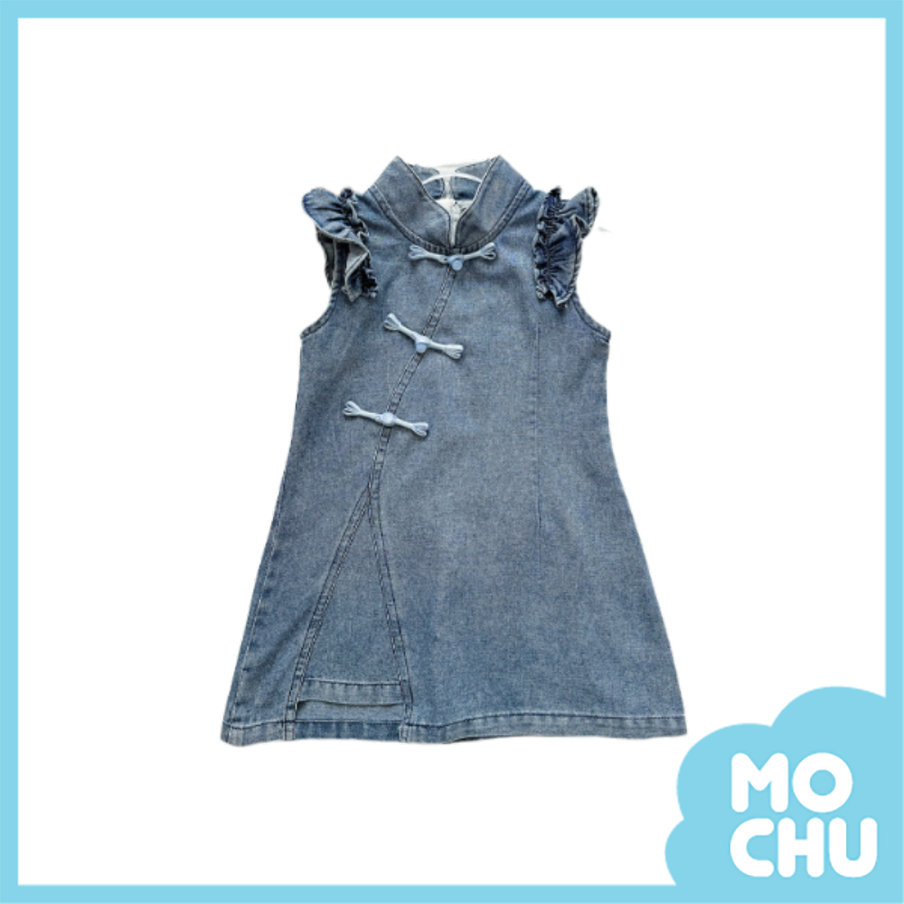 牛仔旗袍連身裙