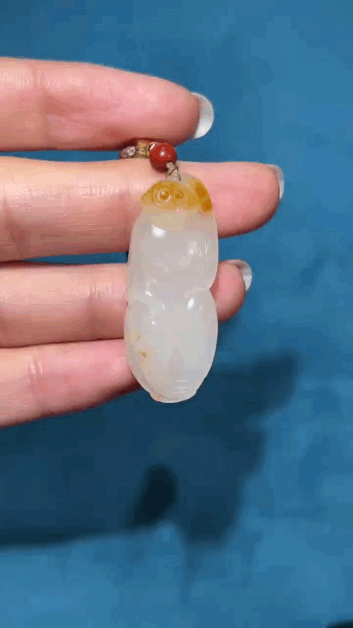 3824 和田玉籽料靈猴