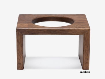 BRIDGE.DOG 單口原木碗架 MINI/BASIC 12CM （印尼菠蘿格木）