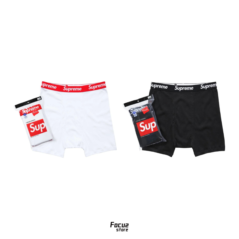 【Focus Store】現貨秒發 Supreme SS26 Week1 Hanes® Boxer Briefs (4 Pack) 兩色 內褲四件組