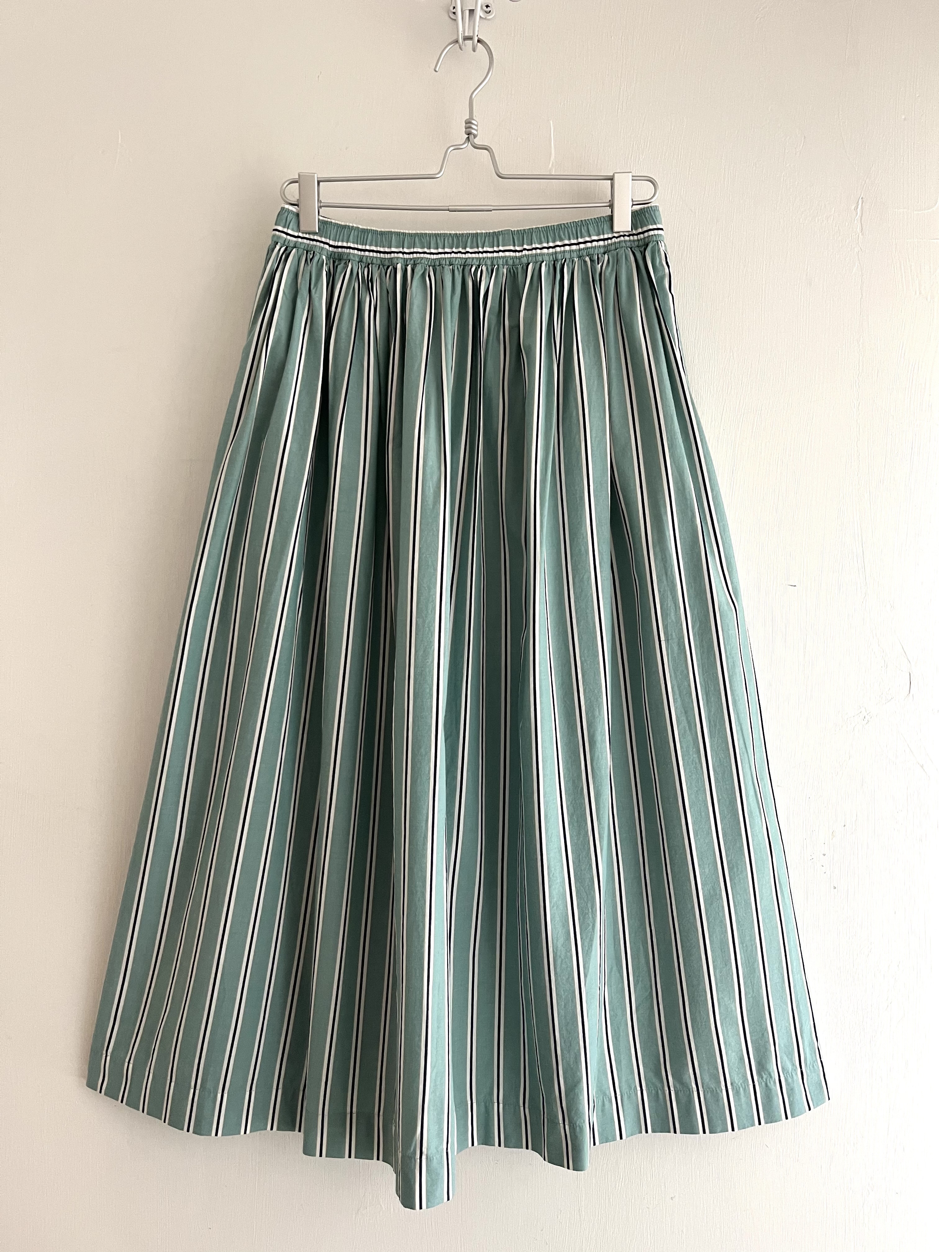 Bliss bunch綠色條子全橡筋裙