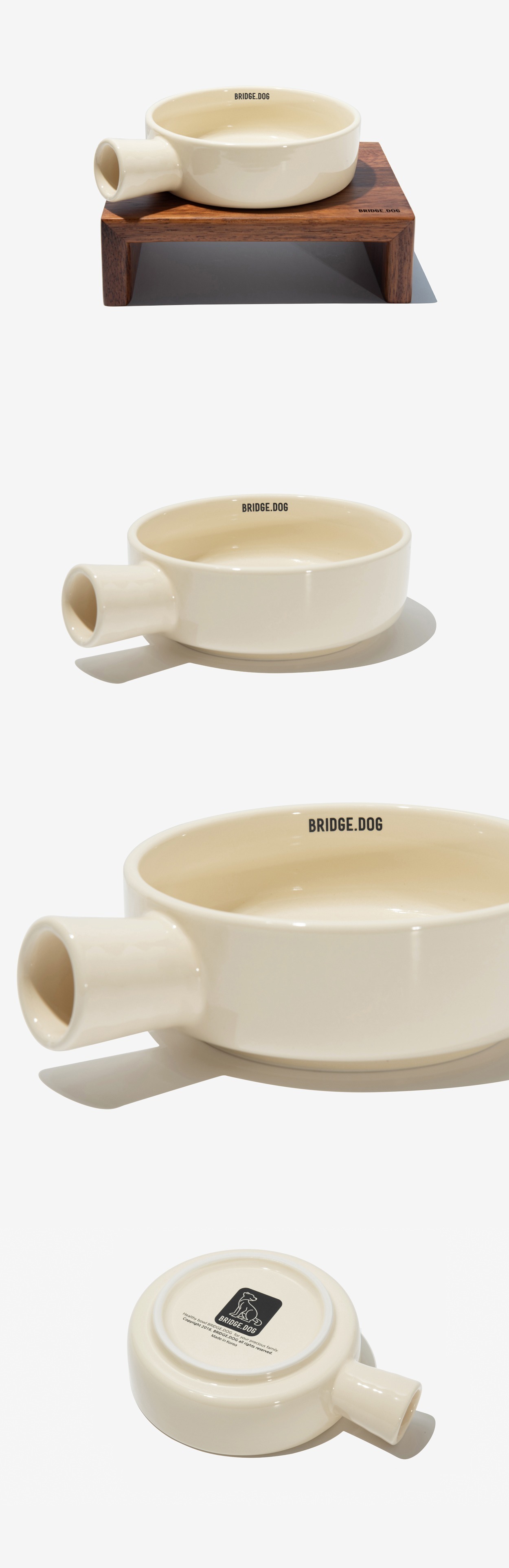 BRIDGE.DOG BASIC 亮面平底鍋造型盤 (奶油白)