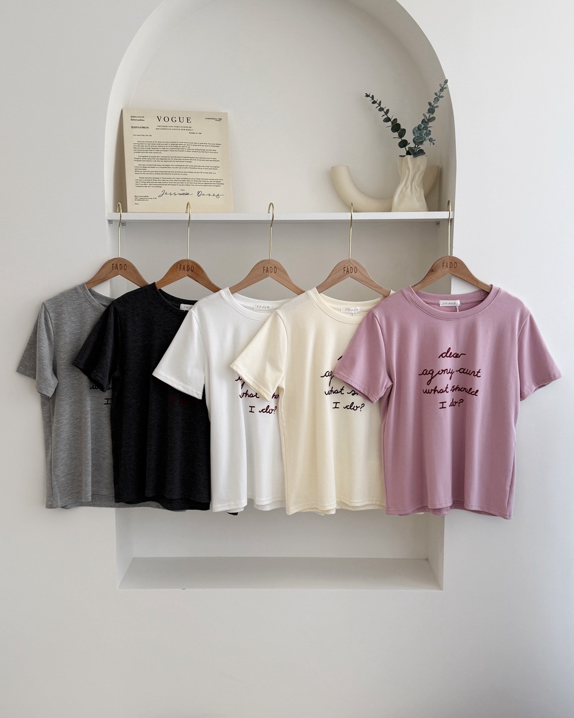 法朵Fado shop｜配色英文圓領T 0215017 五色