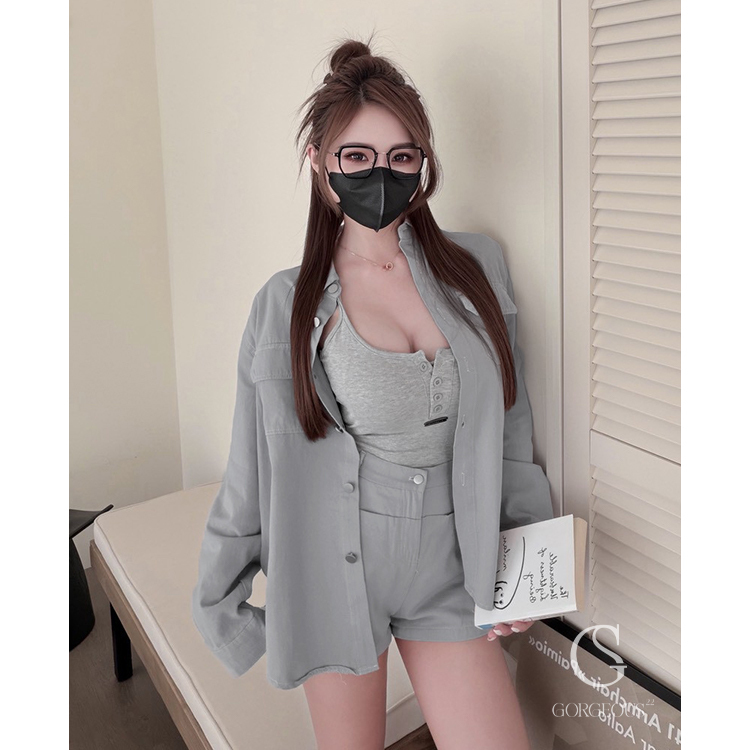 G6128 「斜紋涼感外套+短褲set.」