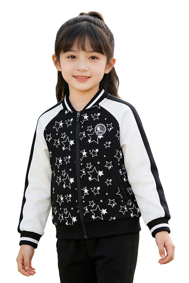 棉質針織棒球外套｜童款 8052