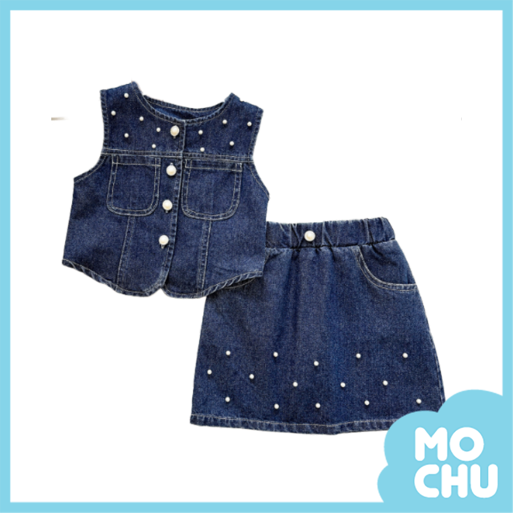 釘珠簡約牛仔套裝