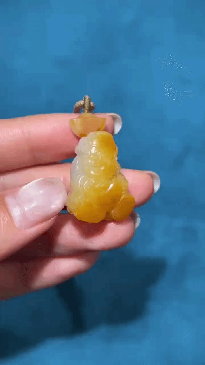 3825 和田玉籽料財神