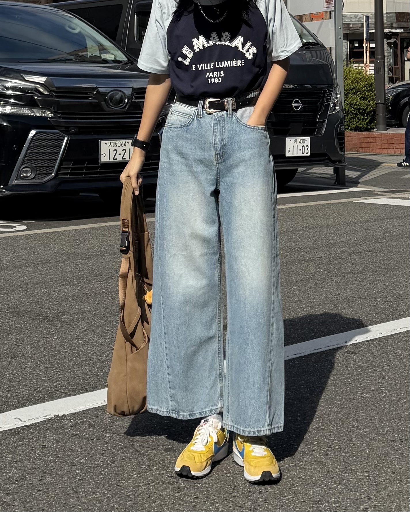 3月新品♥洗水磨白寬鬆牛仔褲