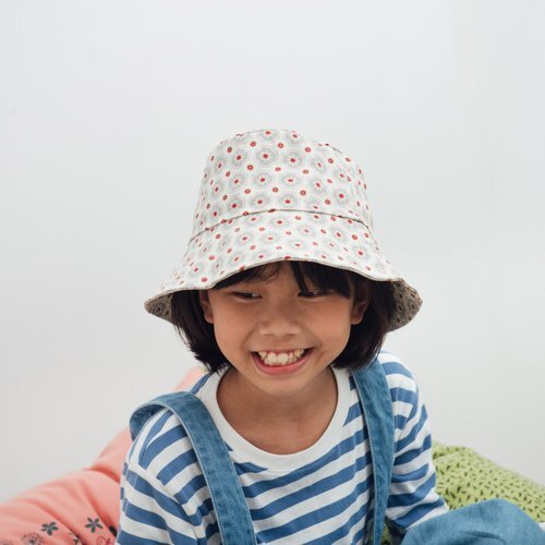 （絕版）遮陽漁夫帽-兒童/老磁磚2號/雲塵灰色