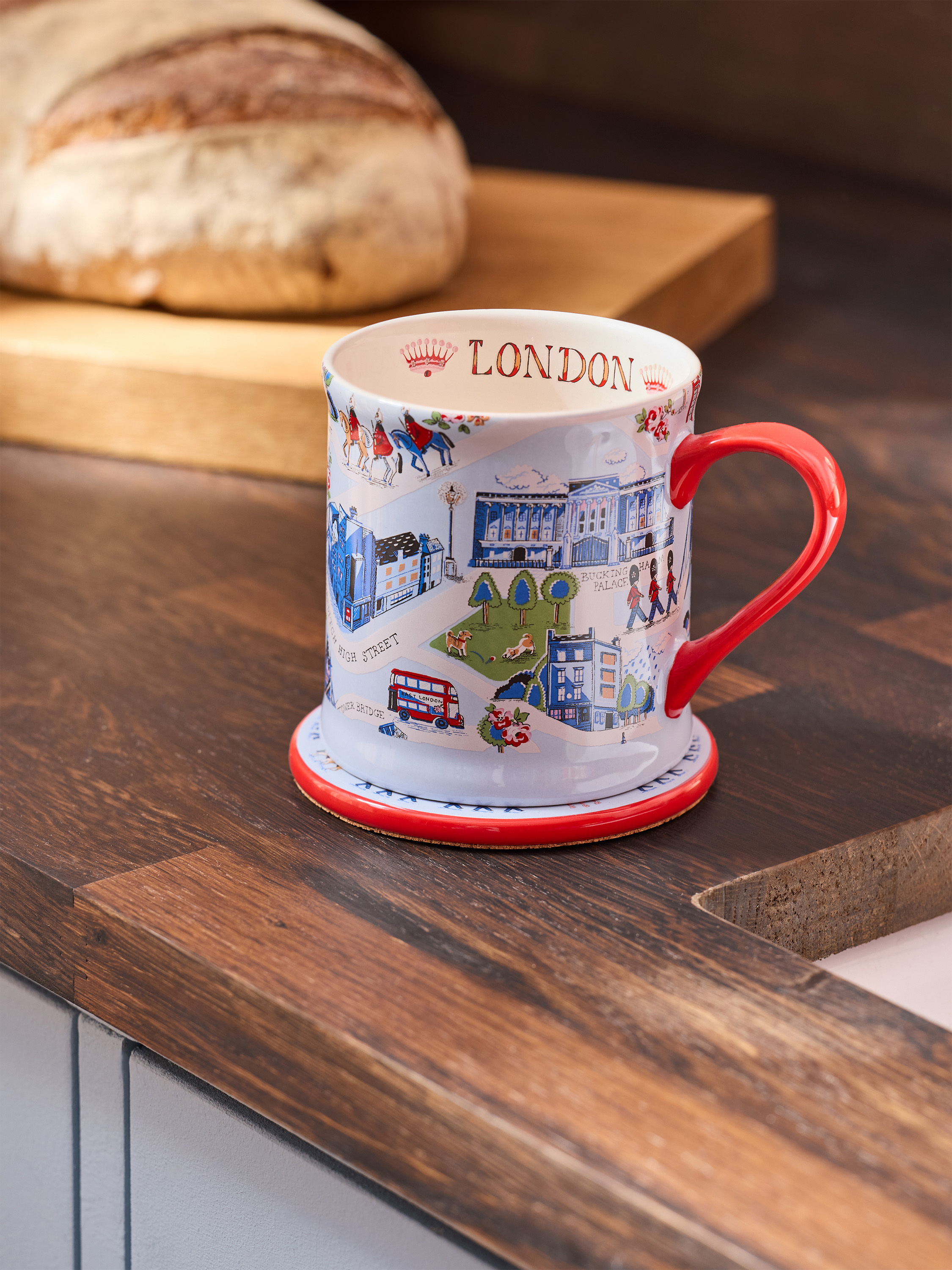 London Town 陶瓷馬克杯與杯墊組