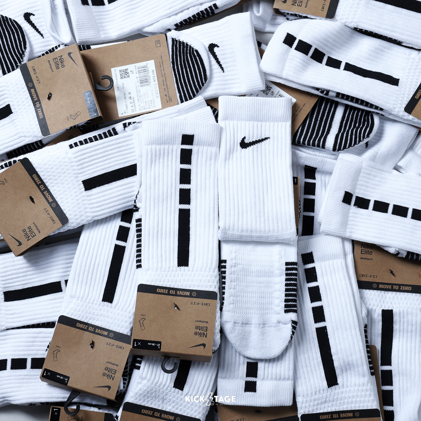 NIKE UNICORN ELITE 2.0 ADV  Cushioned Crew Socks 白黑 刺繡 支撐 健身 運動 長襪 中筒襪【HM0285-100】