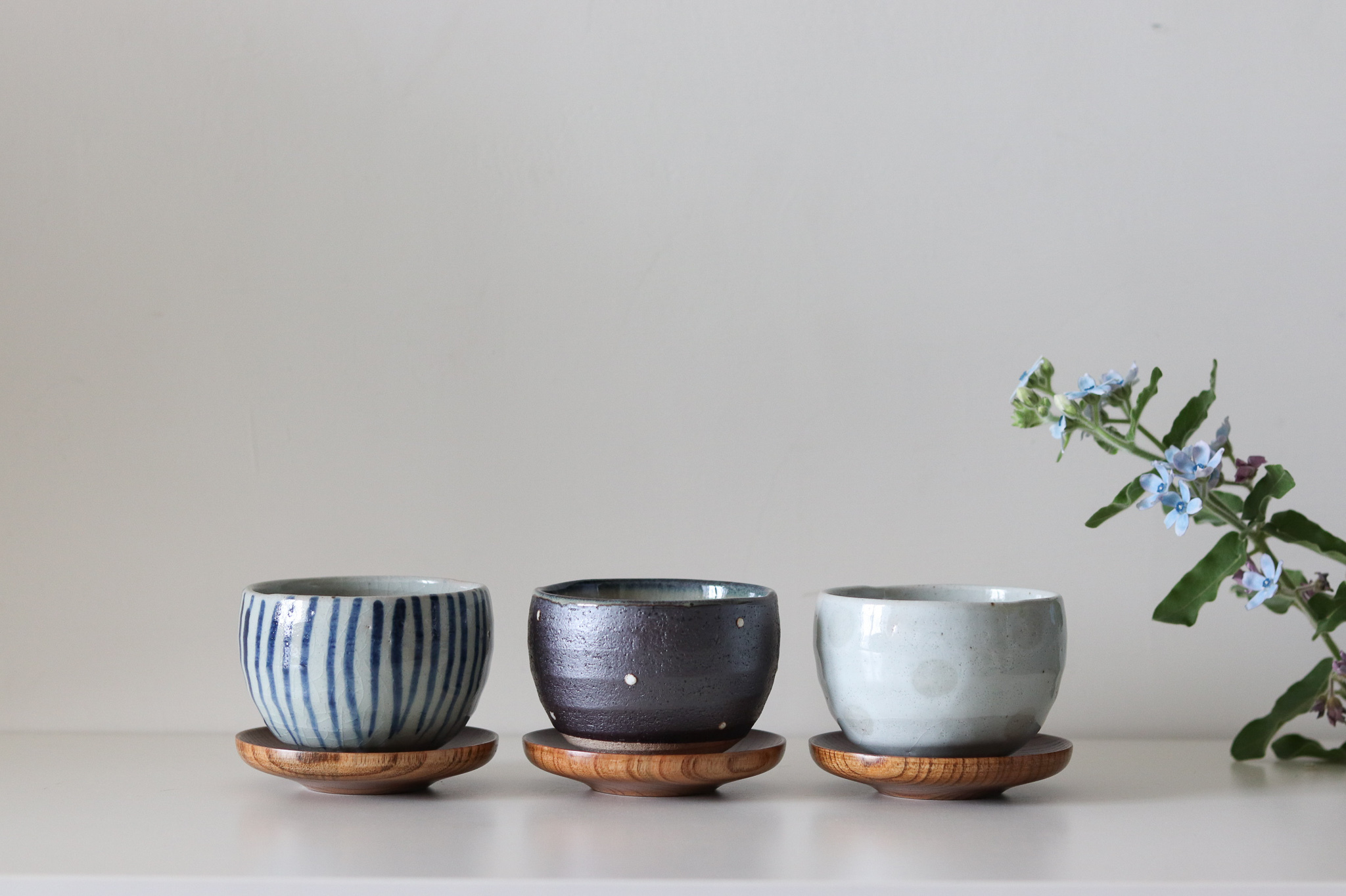 日本 美濃燒 抹茶碗組(含茶托)