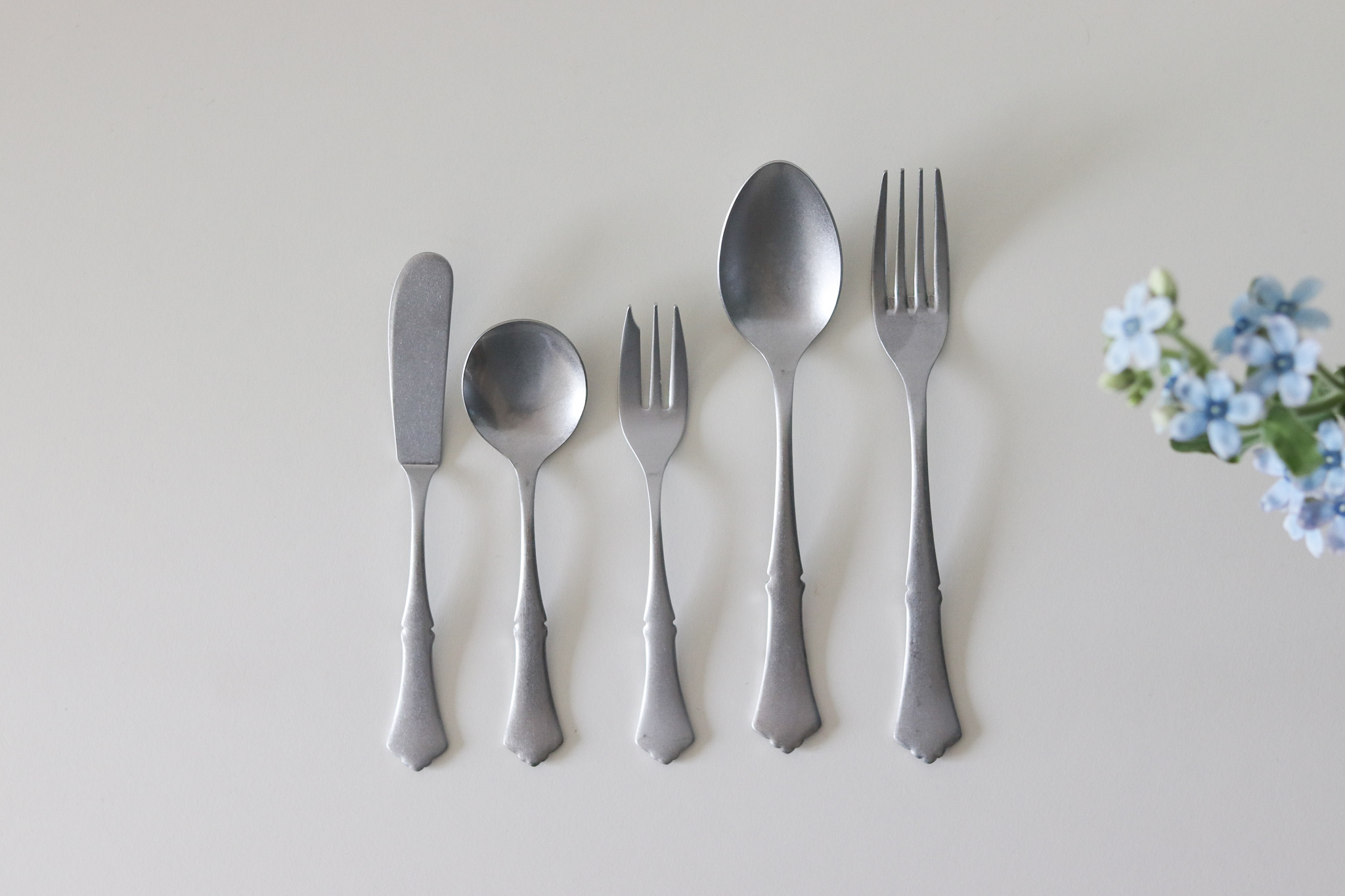 日本 仿古 霧面銀 餐具