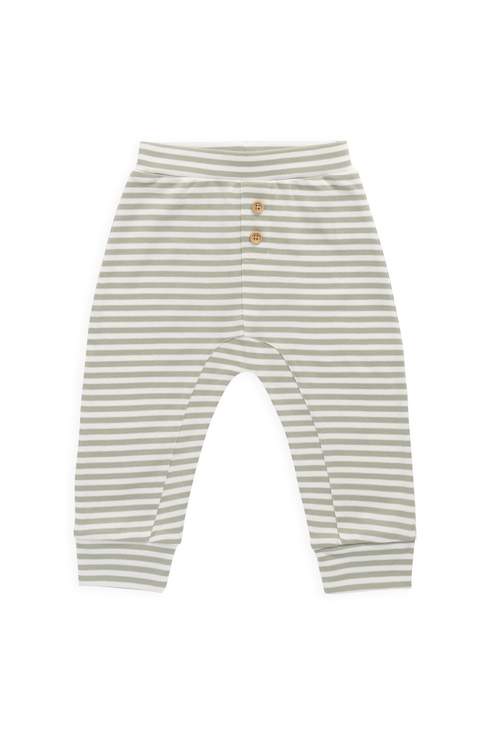 【預購】JAMIE KAY -Pima Cotton Wesley Pant - Narrow Stripe Lichen（Cloud）