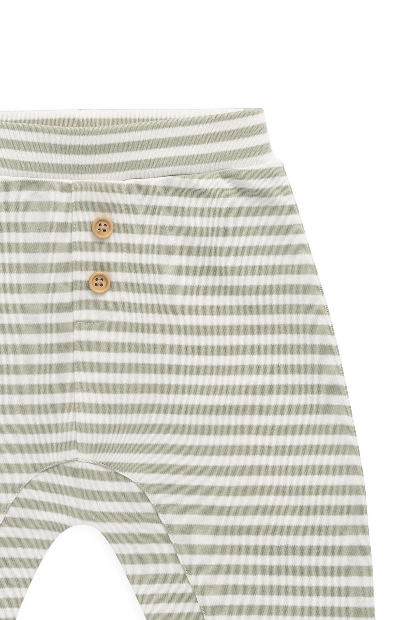 【預購】JAMIE KAY -Pima Cotton Wesley Pant - Narrow Stripe Lichen（Cloud）