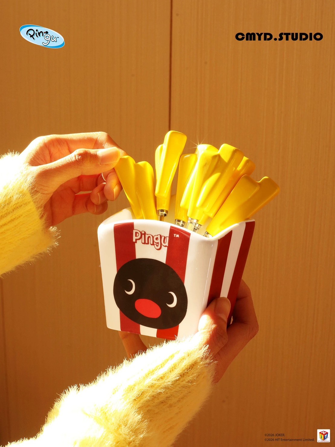 PINGU 企鵝家族 薯條造型 水果叉子組