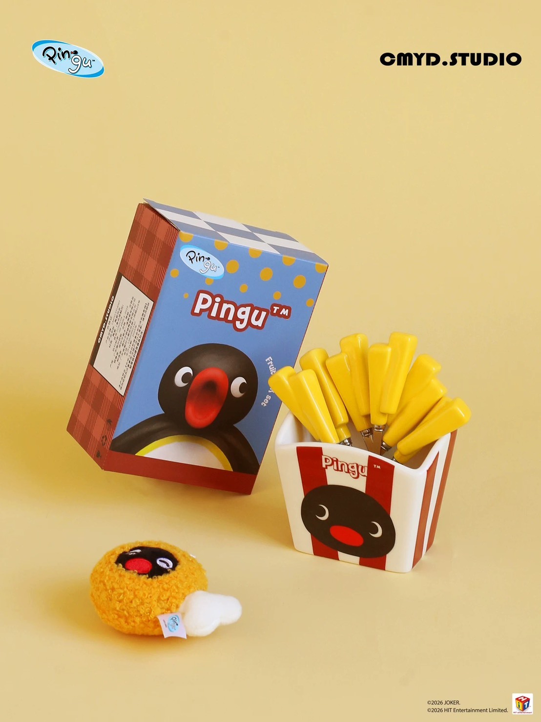 PINGU 企鵝家族 薯條造型 水果叉子組