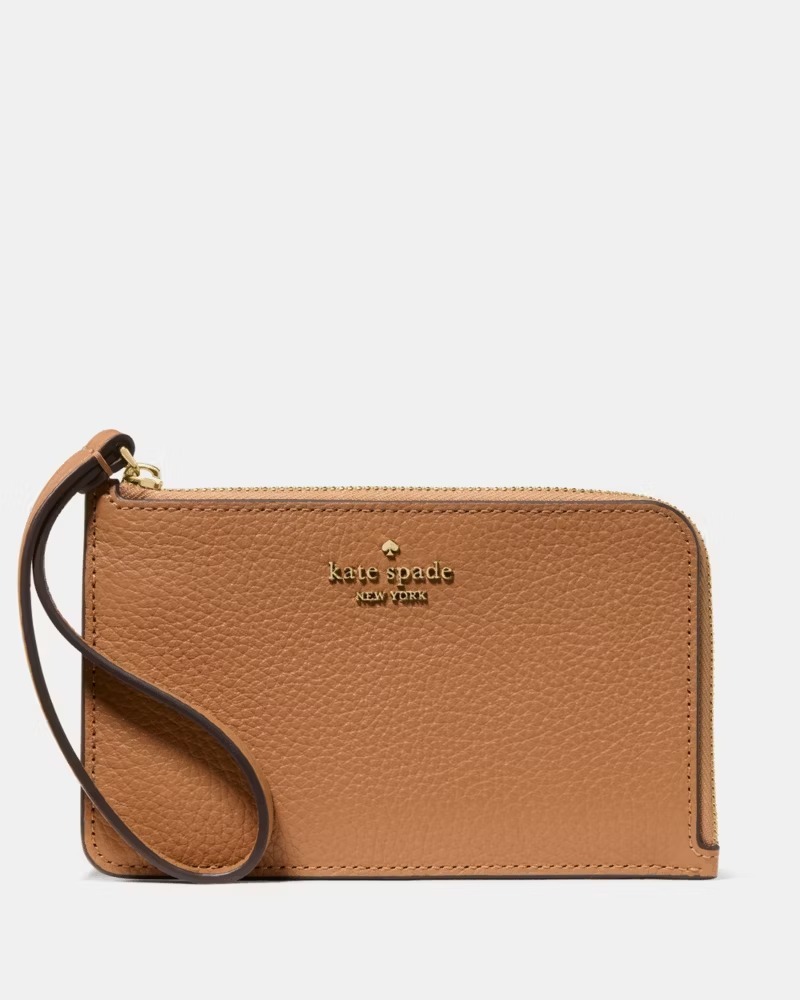 RQ56 KS 焦糖色拉鏈卡包 Lucy Small Card Holder Wristlet