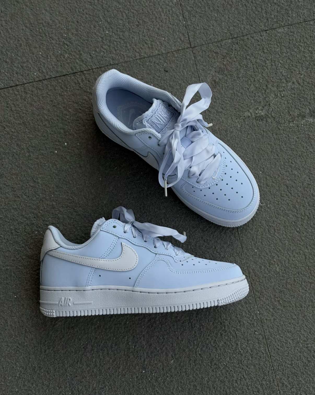 NIKE AIR FORCE 1 RETRO PRM AF1 藍灰 藍紫 緞面 蕾絲 女鞋 IR0871-400 / 預購