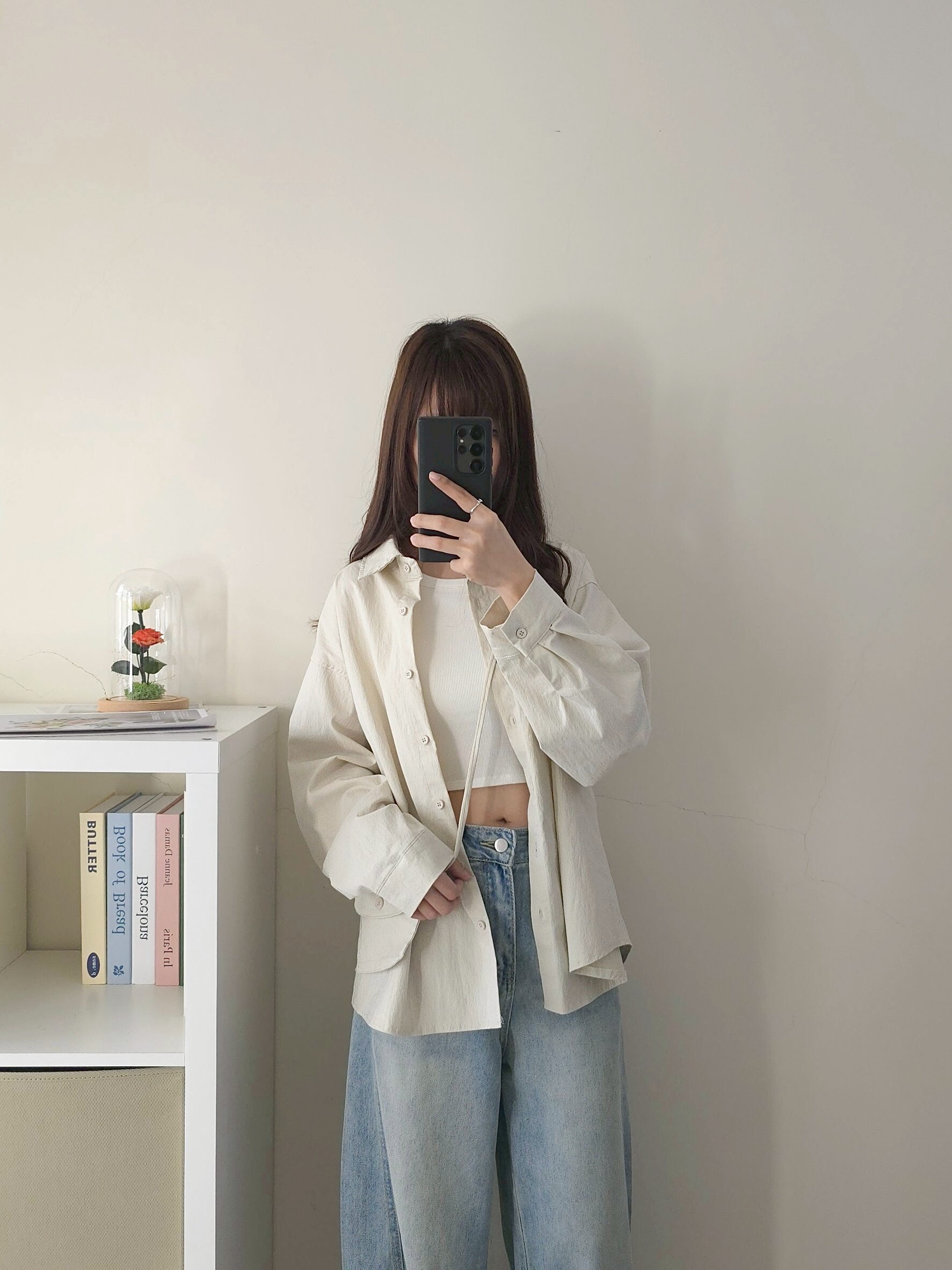 ☕霧面挺版水洗棉襯衫附包包 3𝐜𝐨𝐥𝐨𝐫. #AB11