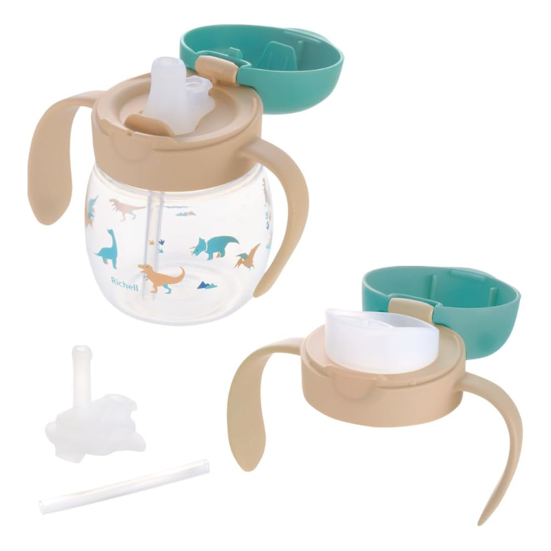 Richell 利其爾 Try 嬰兒進階學習水杯套裝 (5個月起) - 防漏吸管/直飲訓練