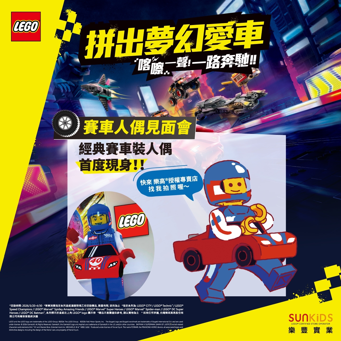 賽車人偶裝示意圖