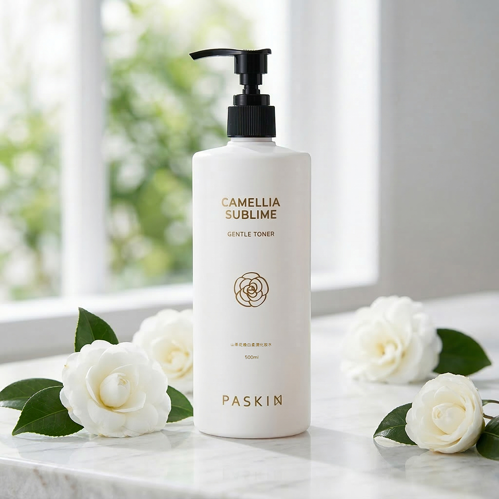 山茶花煥白柔潤化妝水(500ml)_PASKIN
