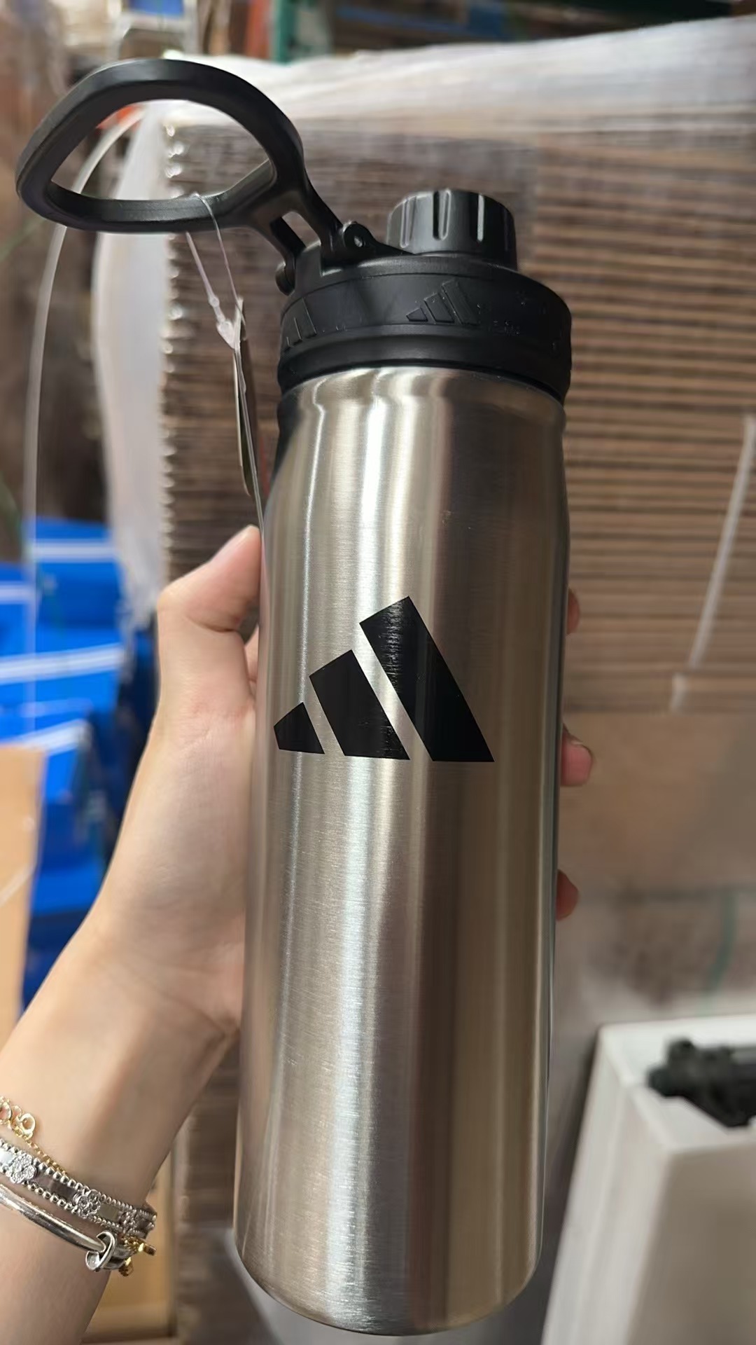 【直播】LX031992 adidas JK3470 運動水壺(銀色)