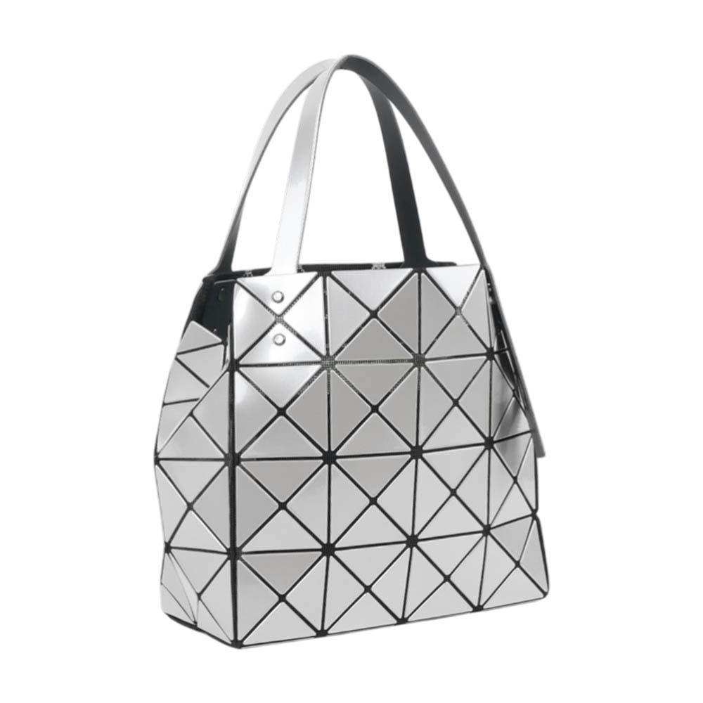 【ISSEY MIYAKE三宅一生】BAO BAO CARAT 4X4 亮面手提小方盒(灰色)