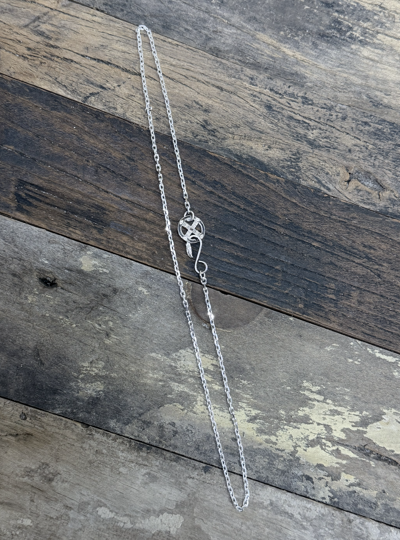 舊版銀鷹扣舊版素輪60CM頸鏈