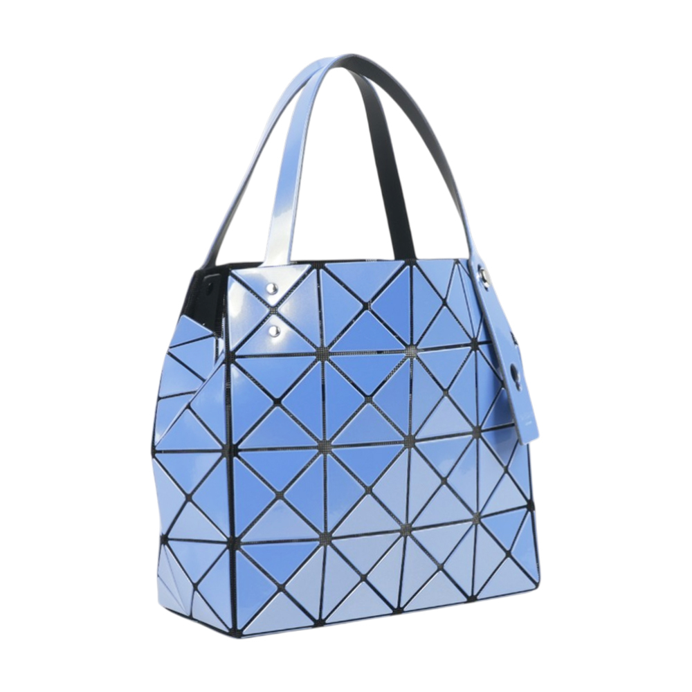 【ISSEY MIYAKE三宅一生】BAO BAO CARAT 4X4 亮面手提小方盒(藍色)