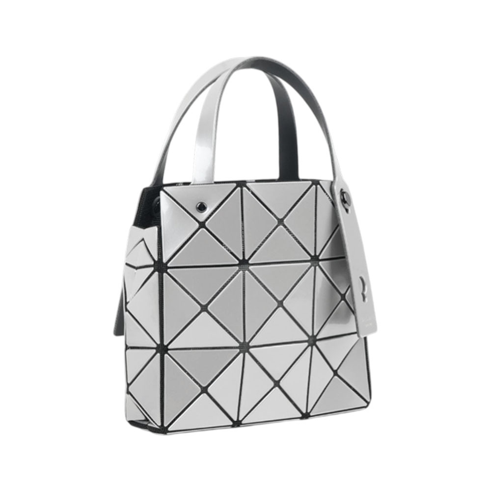 【ISSEY MIYAKE三宅一生】BAO BAO CARAT 3X3 亮面手提小方盒(灰色)