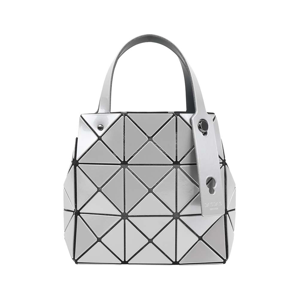 【ISSEY MIYAKE三宅一生】BAO BAO CARAT 3X3 亮面手提小方盒(灰色)