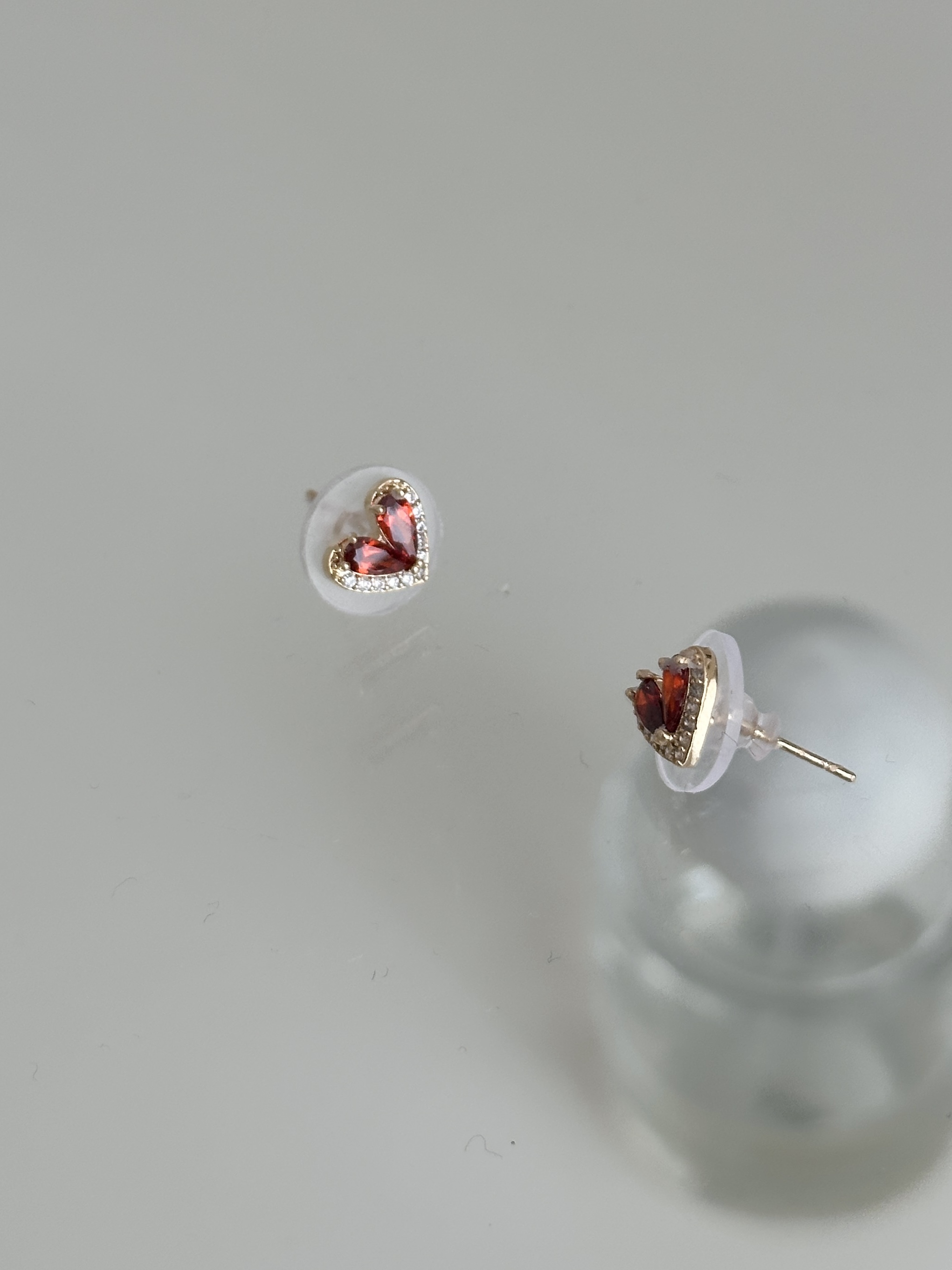 Jouete Heart  Crystal Stud Earring -D122