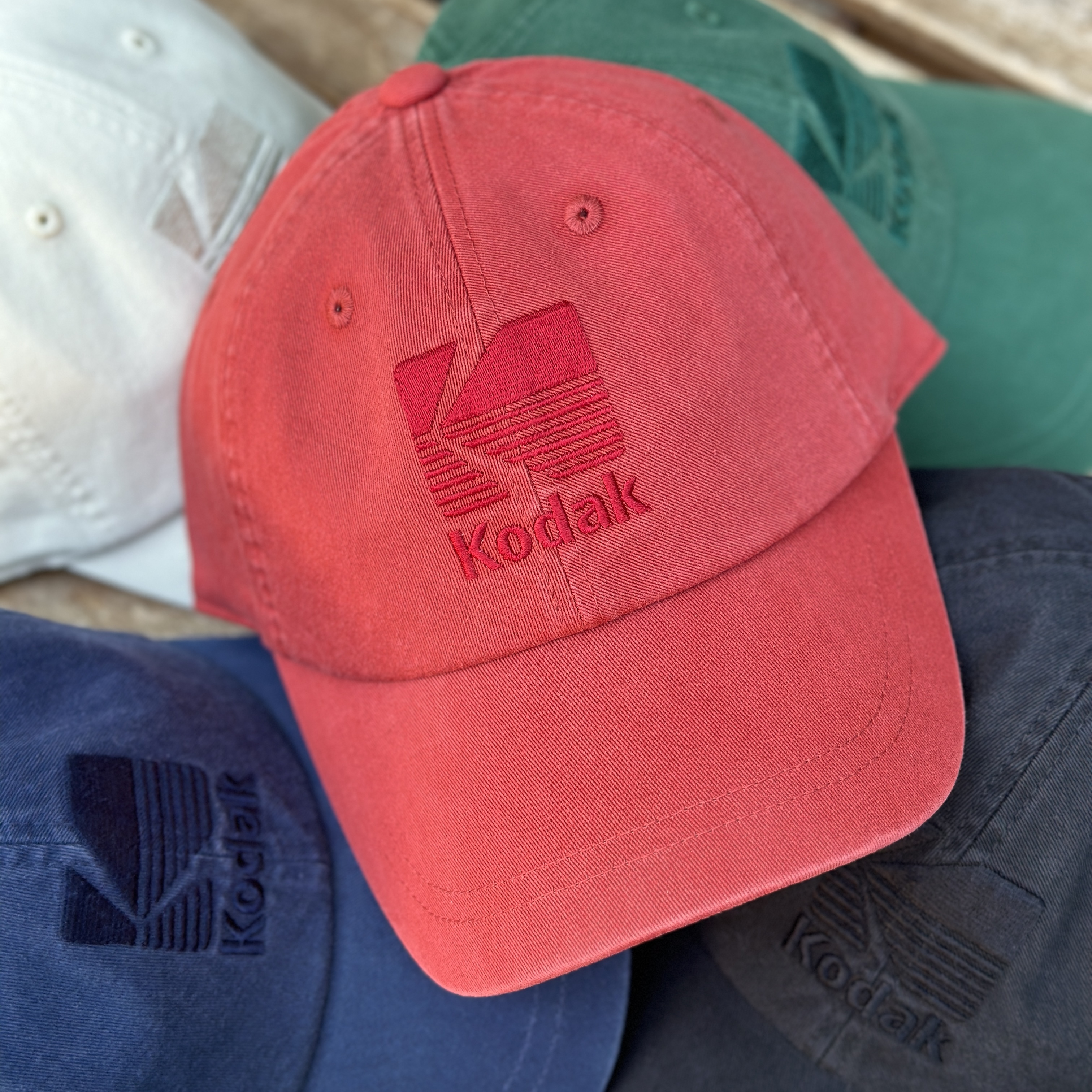 【現貨】Kodak 柯達 同色系大logo 水洗 棒球帽 帽子 K6143LCP13