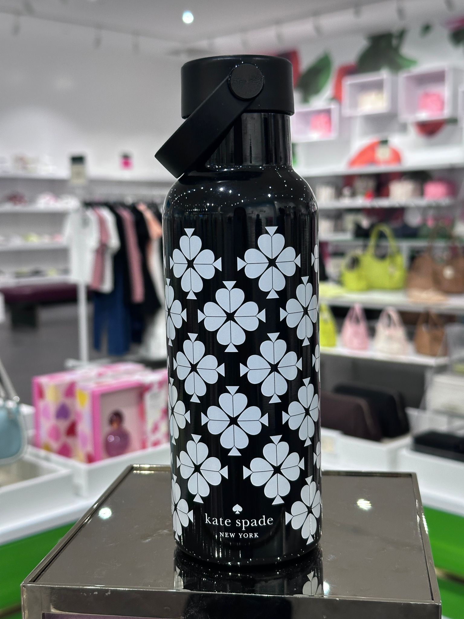 RQ81 KS 黑色雙層不鏽鋼水樽 17oz/502ml Spade Flower Stainless Steel 17oz Water Bottle