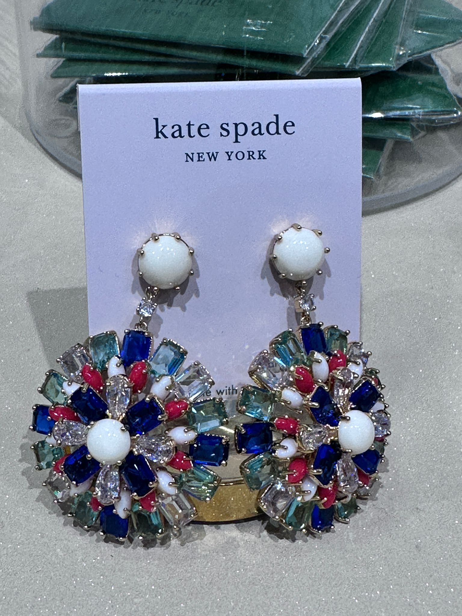 RQ85 KS 煙花造型耳環 Firework Floral Statement Drop Earrings