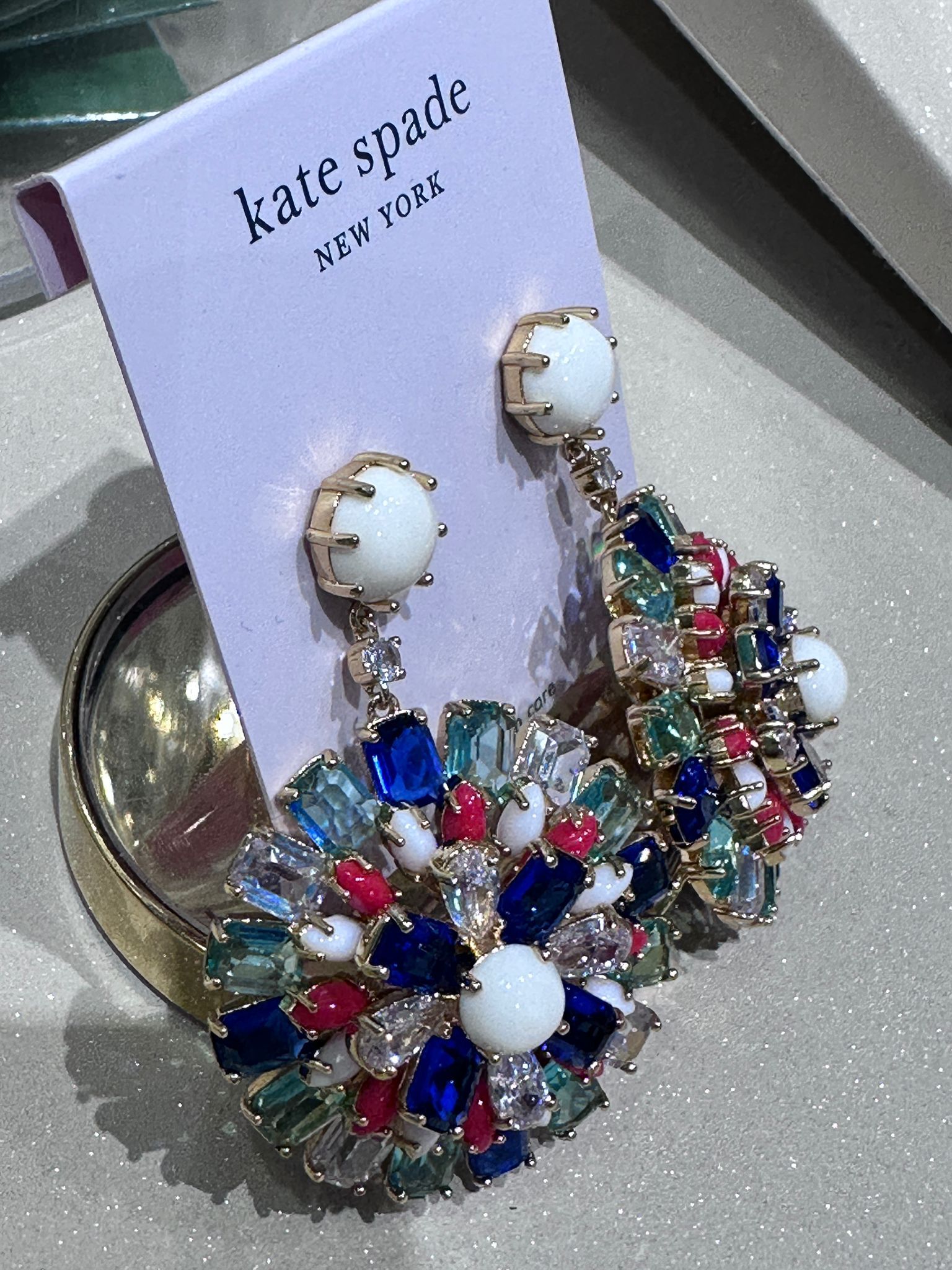 RQ85 KS 煙花造型耳環 Firework Floral Statement Drop Earrings