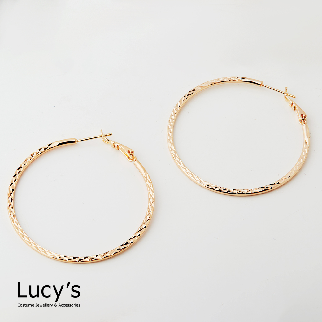 蛇紋 圈型耳環 (122035)