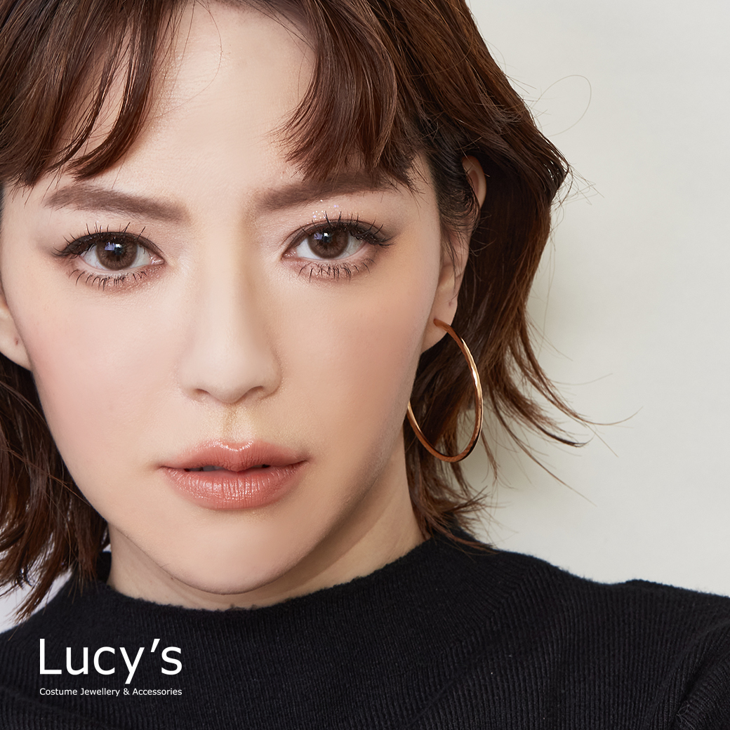 蛇紋 圈型耳環 (122035)