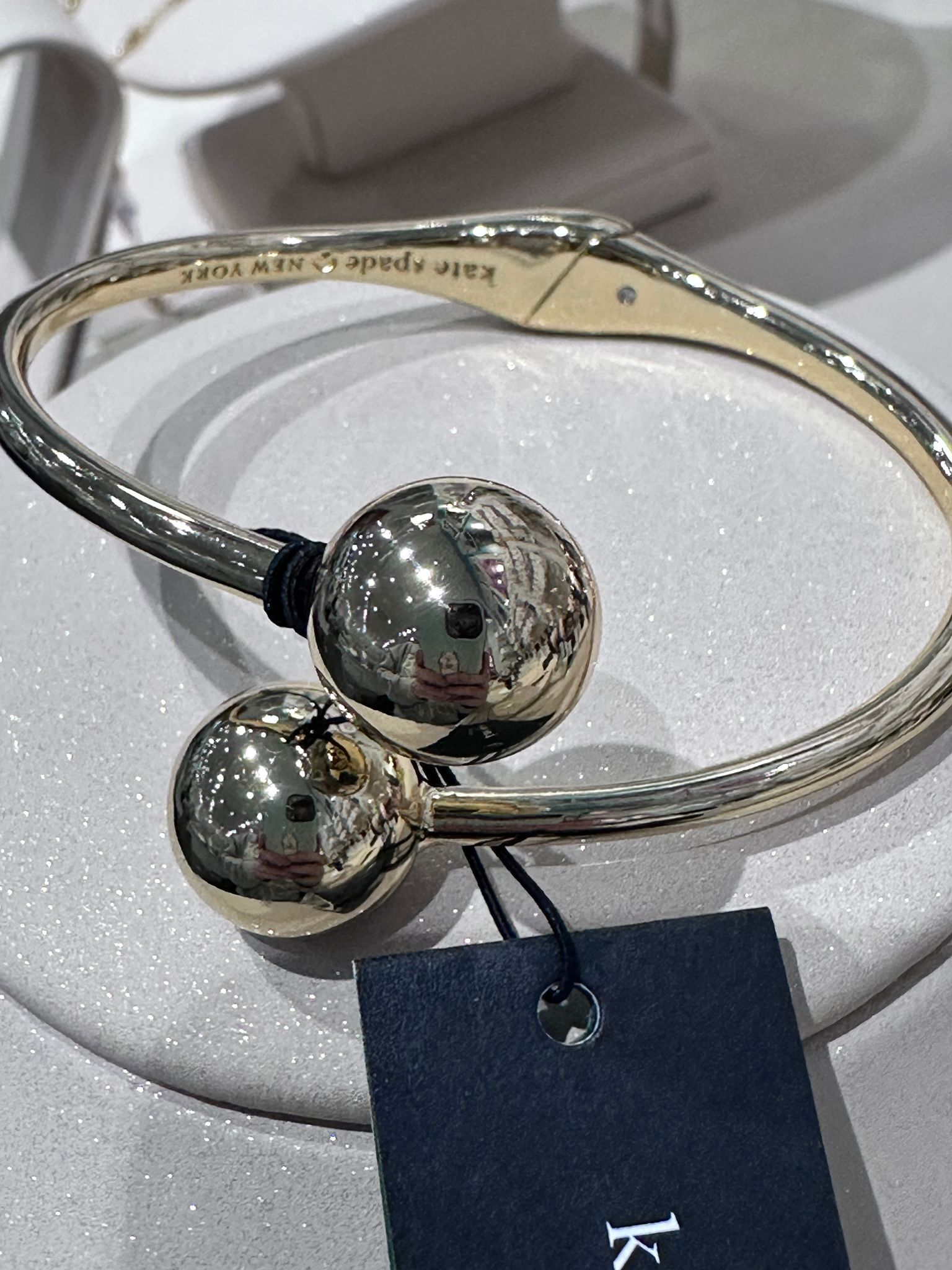 RQ87 KS 金色珠手鈪 Dot Hinged Cuff