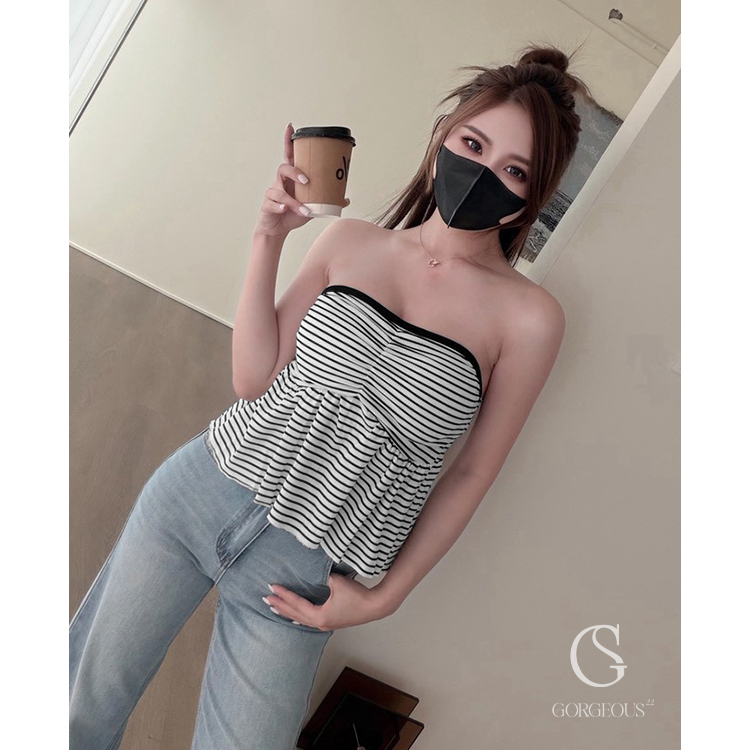 G2204 「桃心胸平口BRA上衣」